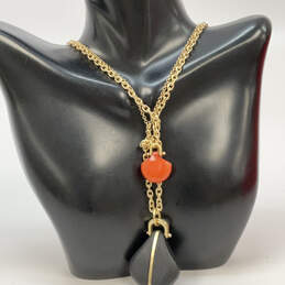 NWT Designer Lucky Brand Gold-Tone Adjustable Chin Stylish Pendant Necklace