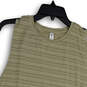 NWT Womens Green Beige Cloudlight Striped Muscle Pullover Tank Top Size M image number 3