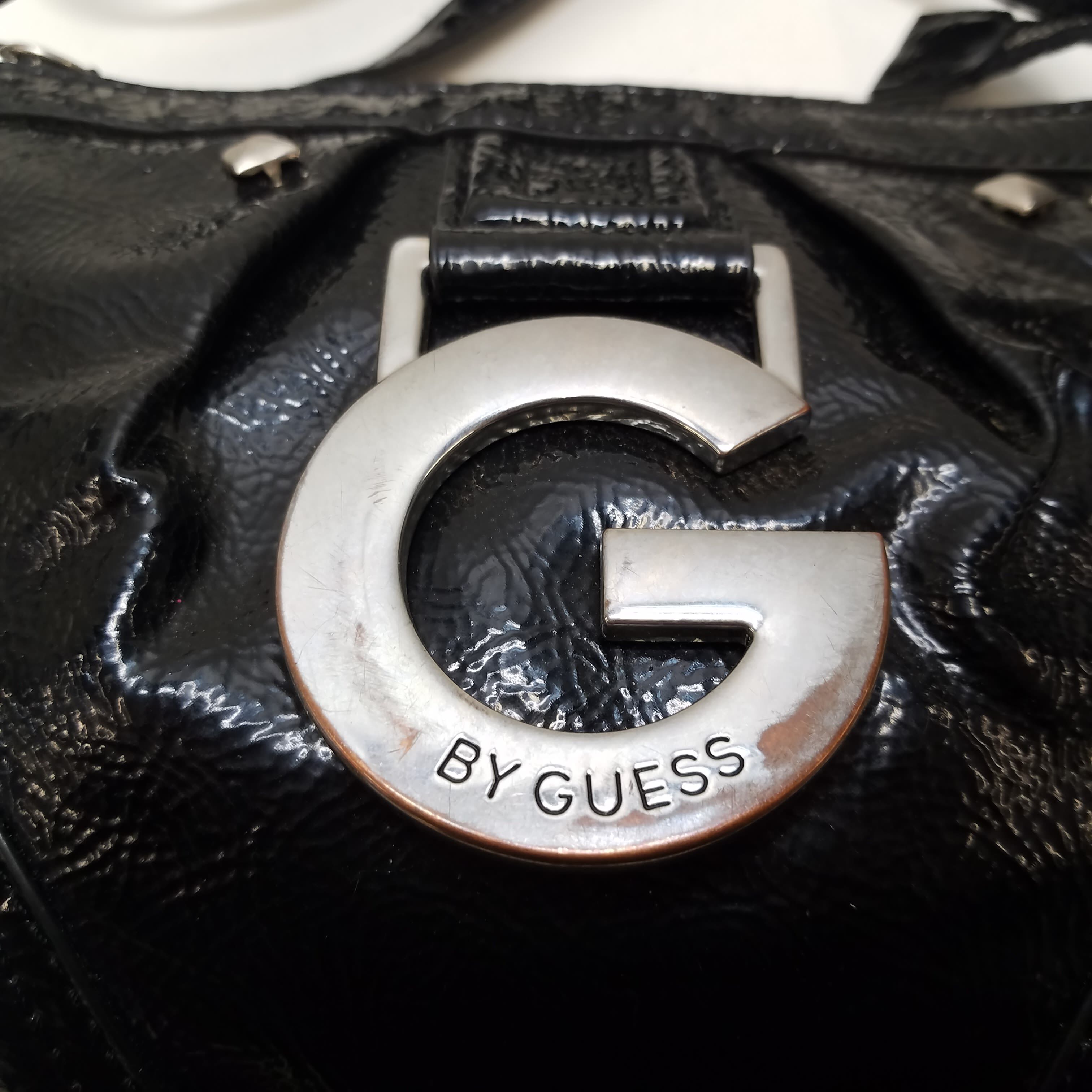 Vintage GUESS Black Patent Leather Shoulder Bag | Vintage Sole Melbourne
