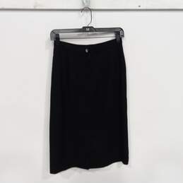 Women's Black Wool Pleated Pencil Skirt Size 8