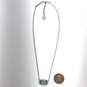 Designer Kendra Scott Silver-Tone Crystal Stone Cat Eye Pendant Necklace image number 2