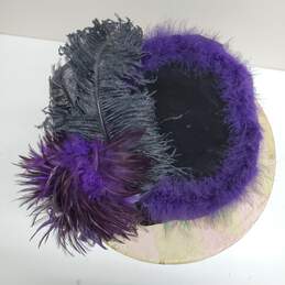 Tim Higgins Tri-Coastal Black Round Feathered Hat alternative image