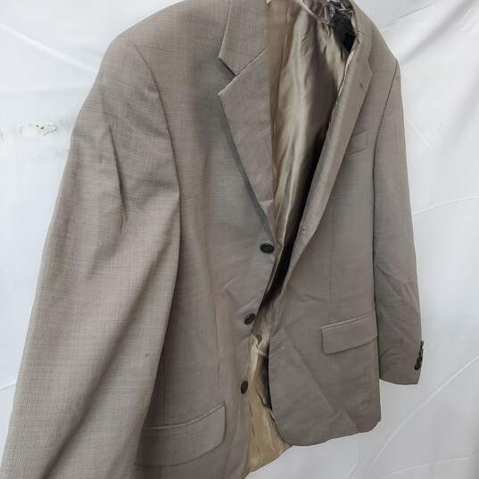 Men's Tan Patterned Oscar De La Renta Suit Jacket No Size Listed image number 2