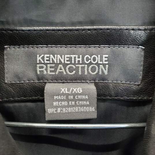 MEN'S KENNETH COLE REACTION LEATHER ZIP UP JACKET SIZE XL image number 3