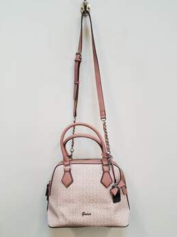 Guess Monogram Dome Satchel Pink