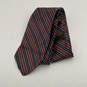 Mens Multicolor Striped Silk Four In Hand Adjustable Designer Necktie image number 3
