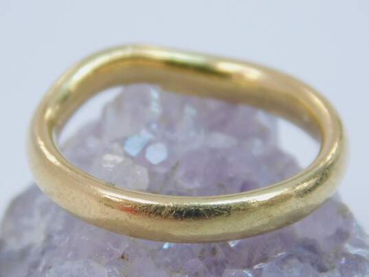 Tiffany & Co Elsa Peretti 18K Yellow Gold 0.10 CTTW Bezel Set Diamond Wedding Band Ring- For Repair 4.0g image number 10