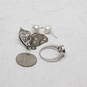 Sterling Silver Jewelry Set Ring Size 7 - 9.2g image number 6