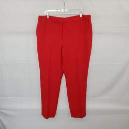 Halogen Red Tapered Dress Pant WM Size 16 NWT