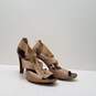 Michael Kors Berkeley Tan Tan Leather Heels Sandal Women's Size 9M image number 3
