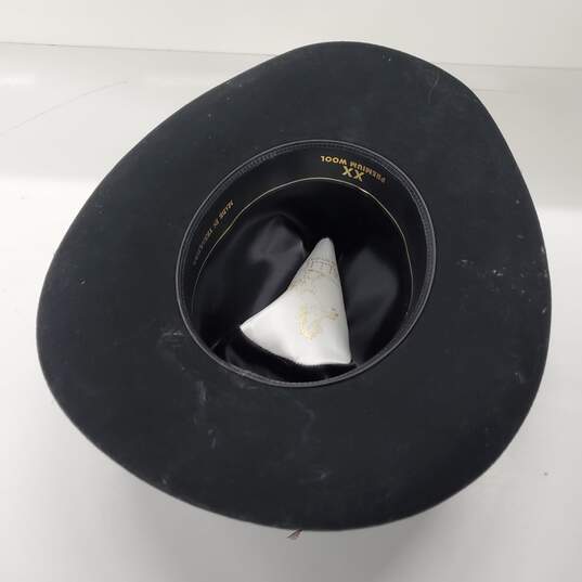 Stallion by Stetson Black XX Wool Cowboy Hat Size 7-1/8 image number 4
