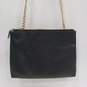 Anne Klein Black Faux Leather Crossbody Bag with Chain Accent image number 4