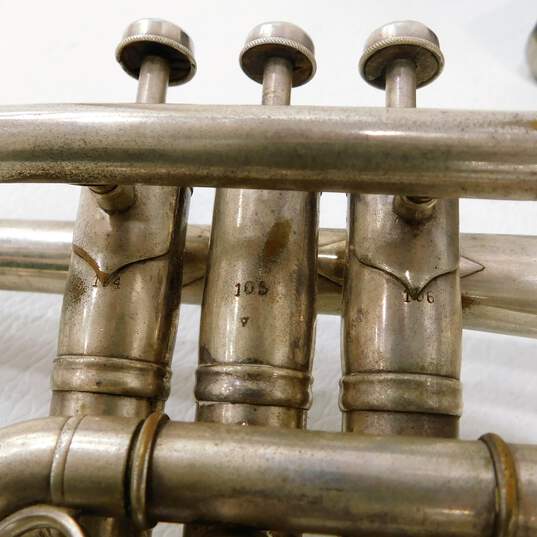 VNTG Dyer's Brand Professional Model B Flat Cornet w/ Case and Accessories (Parts and Repair) image number 10