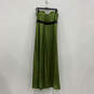 Womens Green Black Strapless Back Zip Cocktail Long Fit & Flare Dress Sz 16 image number 2