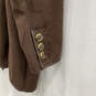 Womens Brown Long Sleeve Shawl Collar Button Front Faux Fur Coat Size XL image number 4