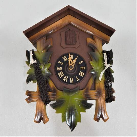 Vintage German Wood Pendulum Cuckoo Clock image number 2