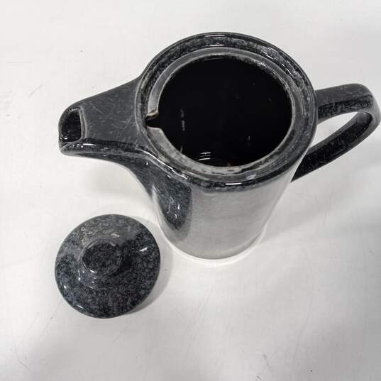 Bundle Of Vintage Ceramc Grey Teapot, Creamer, Sugar Bowl And 4 Mugs image number 6