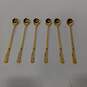Set of 6 Long Goldtone Tea Spoons image number 5