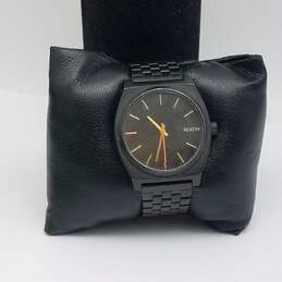 Men's Nixon Minimal Black Stainless Steel Watch alternative image