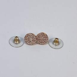 Designer Kate Spade New York Gold-Tone Sparkly Rhinestone Disc Stud Earrings alternative image