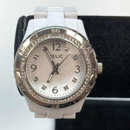Designer Relic ZR-11898 White Stainless Steel Round Dial Analog Wristwatch