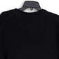Mens Black Tight-Knit V-Neck Long Sleeve Pullover Sweater Size Large image number 4