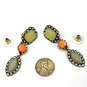 Designer J. Crew Gold-Tone Multicolor Crystal Cut Stone Dangle Earrings image number 2