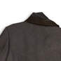 NWT Women Gray Long Sleeve Asymmetrical Collar Open Front Jacket Size L image number 4