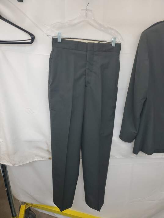 Mns VTG. Army Dark Green Uniform Button Suit Sz 37R Jacket / Sz 8 Trousers image number 2