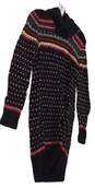 Womens Brown Fair Isle Long Sleeve Casual Sweater Dress Size Small image number 3