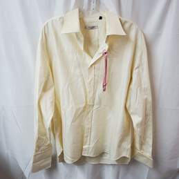 Luly Yang Couture Yellow Men's  Dress Shirt Button Up Size R 16