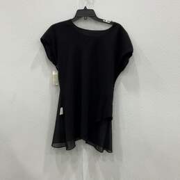 NWT Algo Womens Black Short Sleeve Round Neck Shirt And Ruffle Skirt Set Size 12 alternative image
