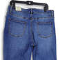 NWT Womens Blue Denim Distressed 5-Pocket Design Straight Leg Jeans Size 10 image number 4