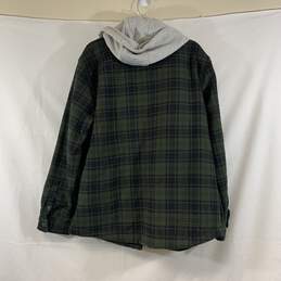 Men's Green Plaid Lee Flannel Shirt Jacket, Sz. L alternative image