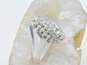 10K White Gold 0.22 CTTW Diamond Cluster Ring 3.2g image number 3