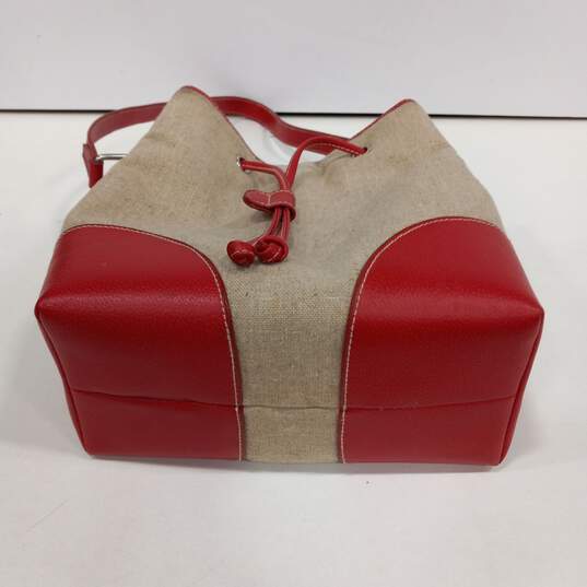 Anne Klein Red And Light Brown Bucket Purse image number 5