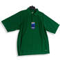 NWT Mens Green Spread Collar Short Sleeve Polo Shirt Size XL image number 1
