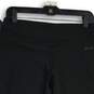 NWT Womens Black Elastic Waist Flat Front Straight Leg Capri Pants Size M image number 4