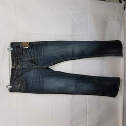 KUT from Kloth Jeans Women's Blue Denim Mid Rise Dark Wash Wide Leg Buttons Size 12