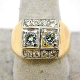 Men's Vintage 14K Yellow Gold 1.45 CTTW Round Diamond Ring 9.8g alternative image