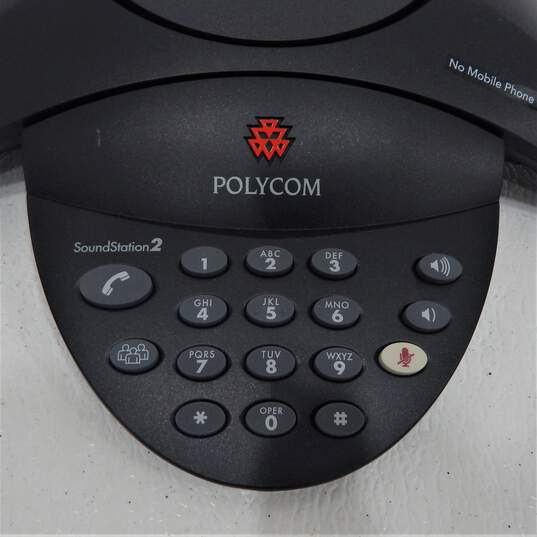Polycom SoundStation 2 Analog Conference Phone W/ Case Wall Module Power Supply & Cords image number 4