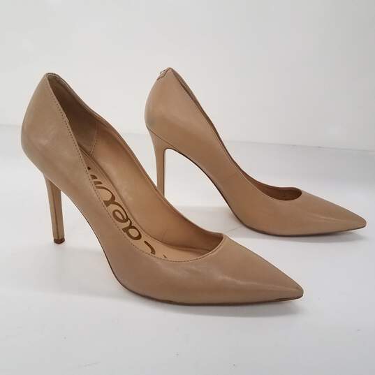 Sam Edelman Women's Hazel Beige Leather Pointed Toe Pumps Size 9.5 image number 1