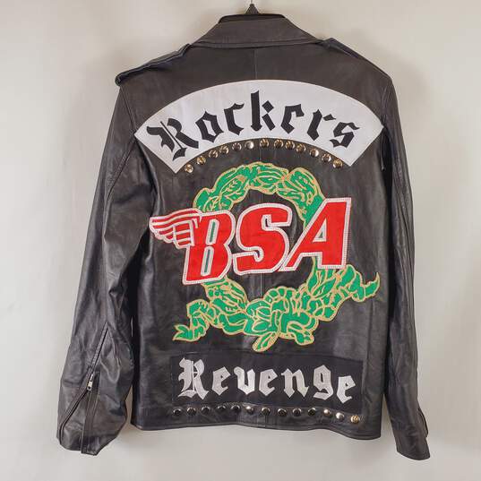 The Jacket Fitters Black Leather Jacket 2XS image number 2