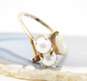 Vintage 10K Yellow Gold Pearl Toi Et Moi Bypass Ring 2.0g image number 2