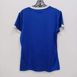 Adidas Climalite Blue & White Shirt Size L alternative image