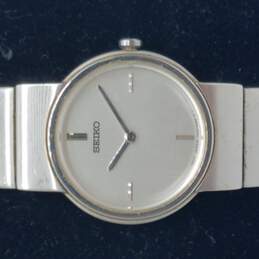 Seiko 7N00-6D68 Rare All Silver Tone Circular Vintage 90s Thin Minimalist Watch