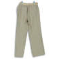 Womens Khaki Striped Slash Pocket Straight Leg Trouser Pants Size 6P image number 3