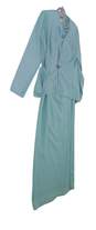 Womens Blue Long Sleeve 2 Piece Midi Jacket Dress Size 12 image number 3