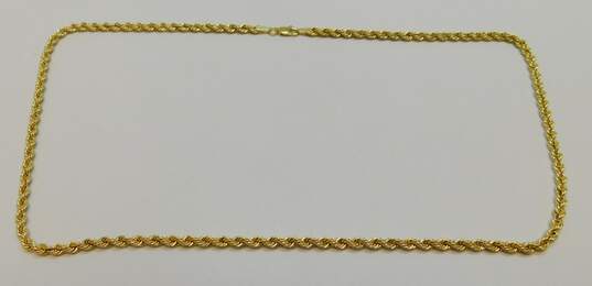 10K Yellow Gold Twisted Rope Chain Necklace 3.8g image number 3