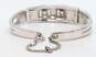 Vintage Ledo Silver Tone Icy Rhinestone Hinged Cuff Bracelet 30.0g image number 6